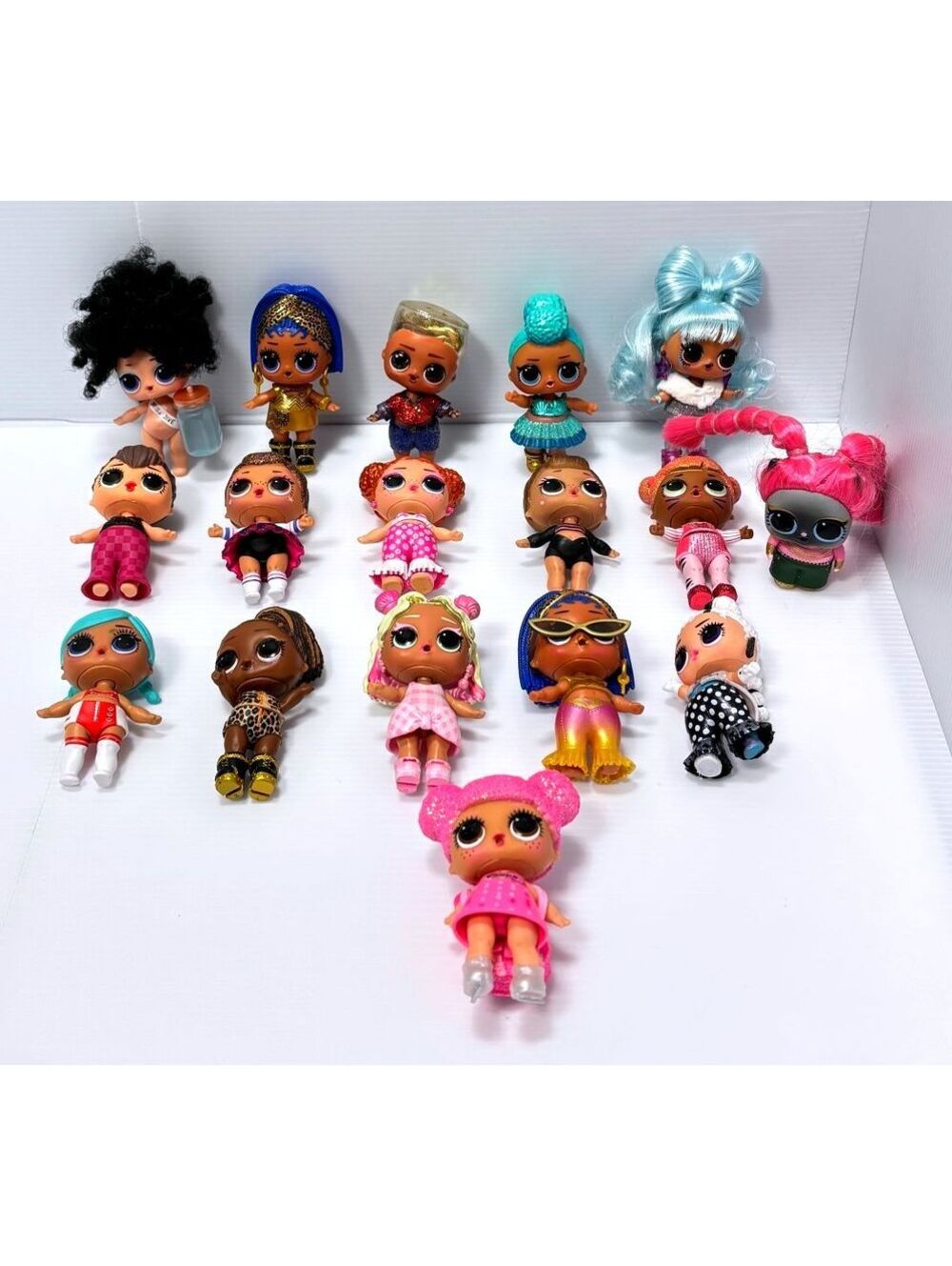 LOL Set of 17 LOL Surprise Dolls with Accessories - Various Styles and Outfits